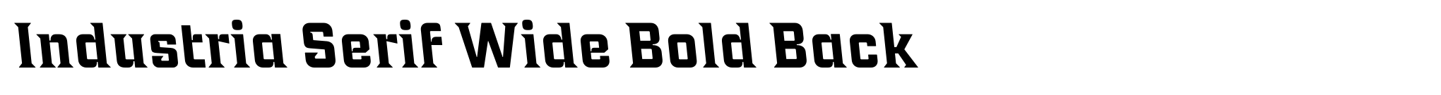 Industria Serif Wide Bold Back image